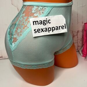VS XS M L XL MODAL SUPER SOFT LACE TRIM SLEEP SHORTS PJ PAJAMAS LINGERIE TEAL